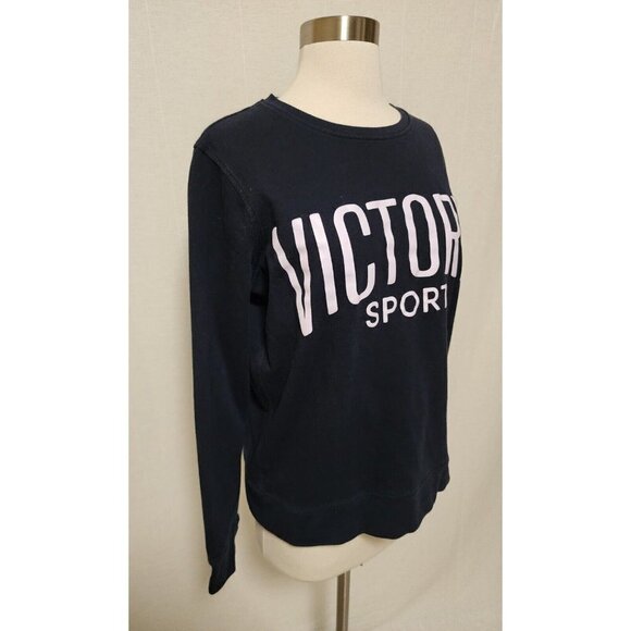 Victoria Secret Sport Womens Sweatshirt Size Meduim Dark Blue - Picture 2 of 5